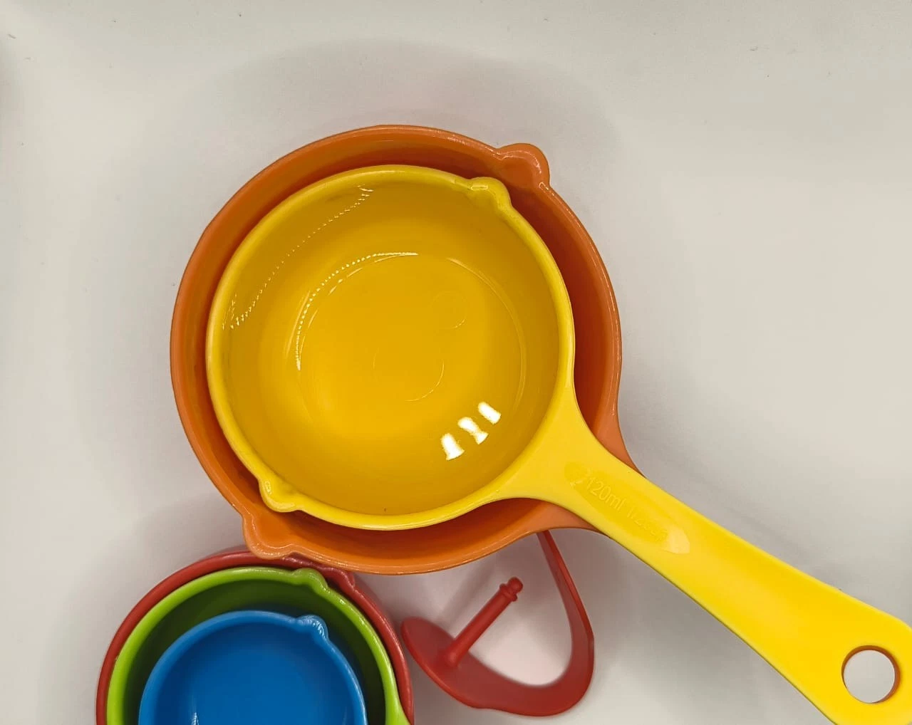 Color Set of 5 Measuring Spoons and 5 Cups MultiColor Durable Plastic