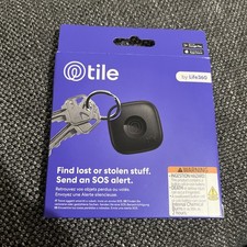 Tile Mate Bluetooth Tracker Key Finder by Life360 New Sealed SOS Alert Black
