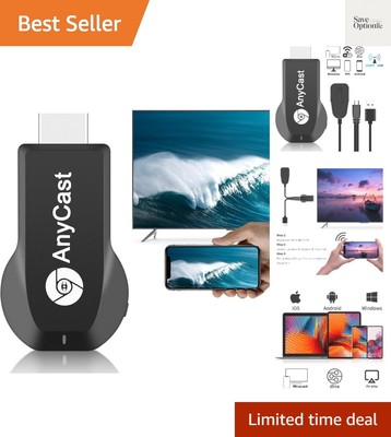 Wireless Screen Mirroring Adapter HDTV WiFi Display 4K HD Video Streaming Don...