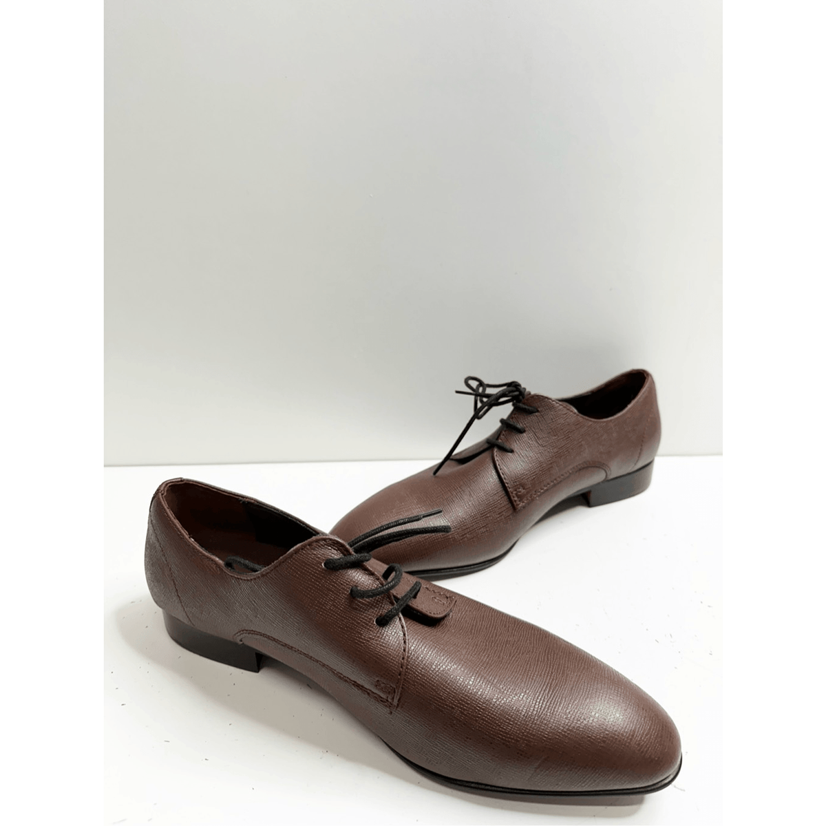 BP Derby Shoes Mens Size 9.5 Brown Textured Leather Plain 