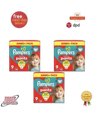 Pampers Baby Dry Pull Up Pants Windeln Windeln Größe 9 monatliche Jumbo Packs