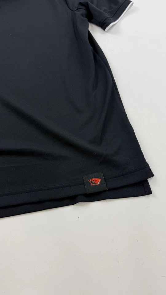 Nike Oregon State Shirt Mens Large Black Dri-FIT Polo Golf Athletic Lightweight - Image 2 of 4