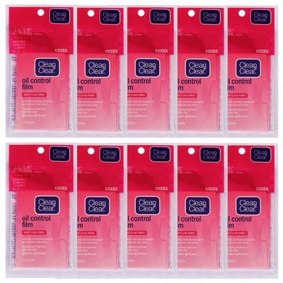 20 Package Clean and Clear Oil Control Film Blotting Paper Pink 50 Sheet x20