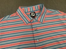 EUC Men  s FootJoy FJ Golf Polo Shirt Striped Short Sleeve Size XL