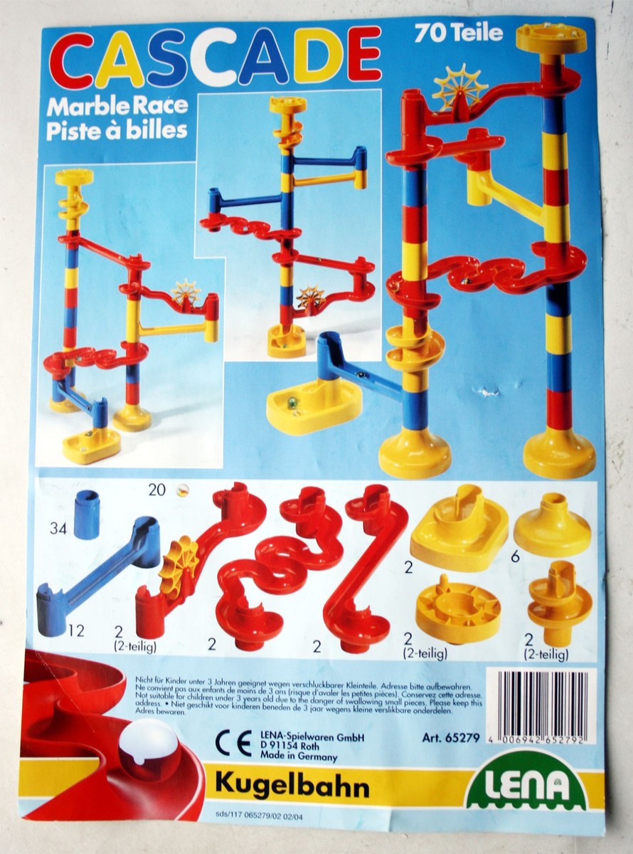 VINTAGE 90's CASCADE MARBLE RACE BUILDING GAME LENA GERMANY NEW