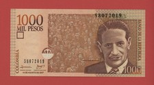 COLOMBIA  1000  PESOS  2007  PICK # 456h XF-AU.