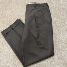 VTG Polo Ralph Lauren Pants Mens 36x29 Virgin Wool Label Pleated Made In Italy