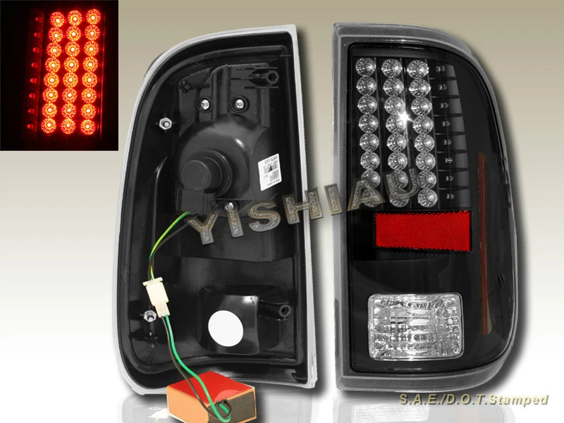 Ford F-250 F-350 F-450 Super Duty 2008-2016 luces traseras LED negras 09 Foto 2 de 2