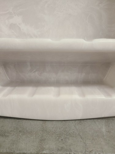 Cultured Marble Shower Caddy For In Wall Installation 19x16.5x4.5" Visible - Picture 6 of 10