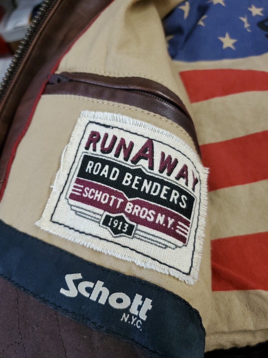 SCHOTT NYC RACER Rare 2009. LEATHER JACKETgrey sz LG Vintage W
