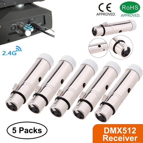 1-10 Pcs LIXADA 2.4G DMX512 Wireless Female XLR Receiver for Stage Par Light LOT - Picture 8 of 14