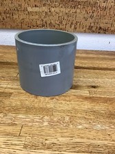 One 4" PVC Electrical Conduit Coupling Schedule 40 Gray