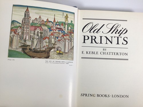 Old Ship Prints E. Keble Chatterton 1967 hardback book with dust jacket - Picture 6 of 15