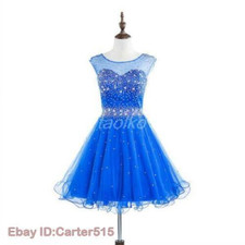 Short Tulle Beading Homecoming Dress Prom Gown Party Dance Dress