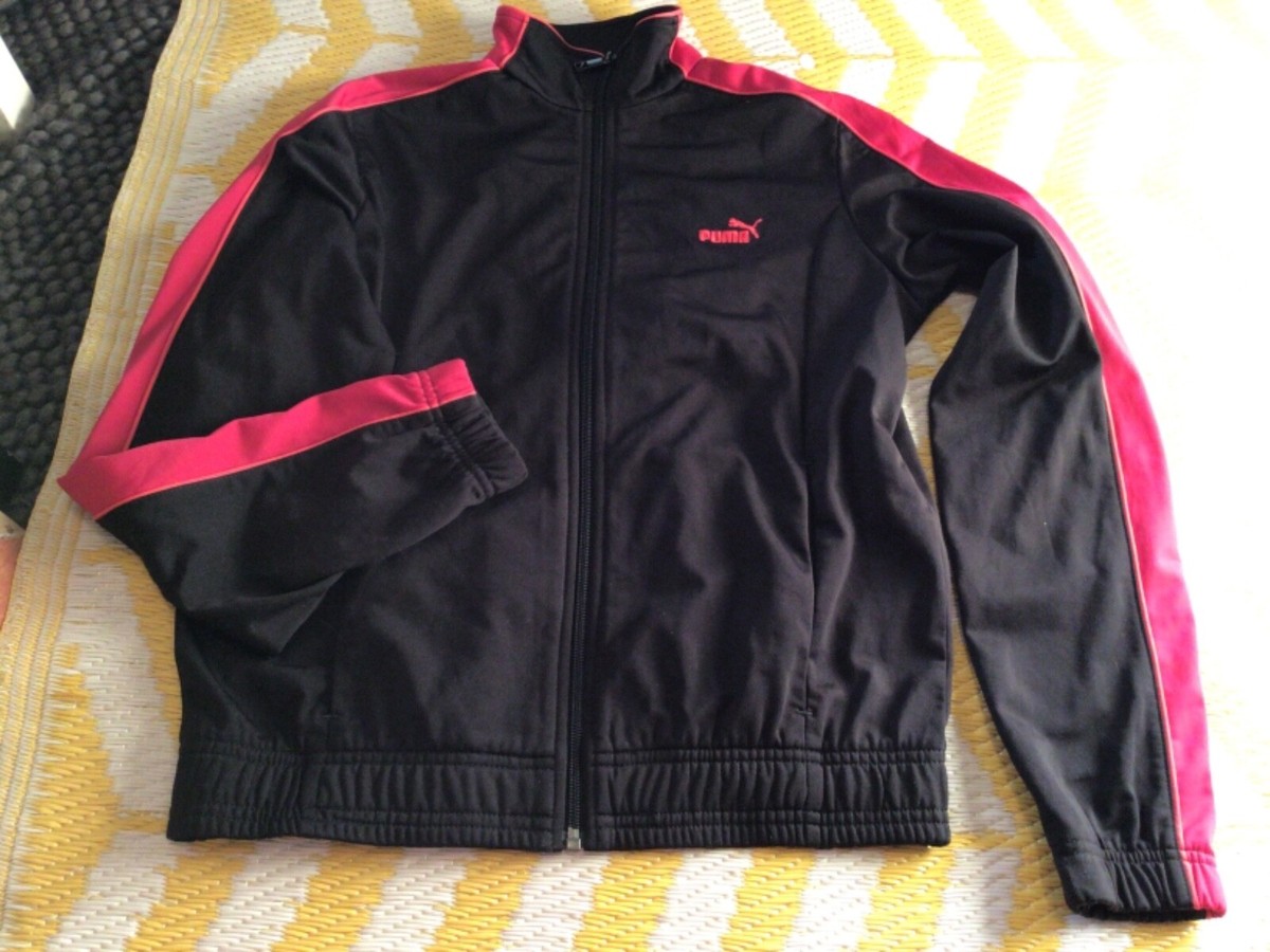 Puma Women Size S Zip Up Jacket Exercise Running Track Long Sleeve 