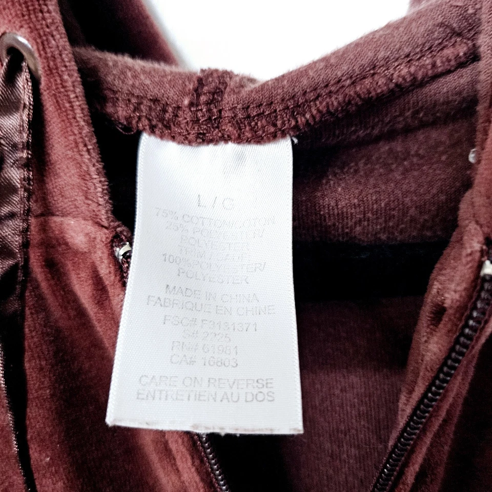 Sudadera con capucha y cremallera vintage AVON Mickey Mouse 1928 bordada marrón/granate talla L Foto 4 de 4