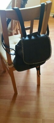  BiBA Rücksack  mit kettenabsatz  Tasche schwarz .neu nicht benutzt.  