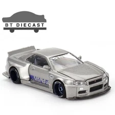 MINI GT KAIDO HOUSE NISSAN GT-R R34 KAIDO WORKS SHIN JUKU V1 1/64 SILVER KHMG143