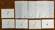 Real Flower Petals Leaves Handmade Paper Stationery Envelopes Lot - 5 Rough Edge