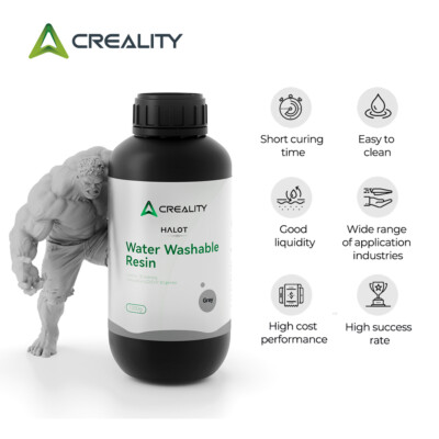 Creality Water Washable Resin for LCD 3D Printers High Predsion Low Odor 1kg
