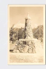 RPPC Real Photo Postcard SD South Dakota Black Hills Ross Monument Discoverer Of