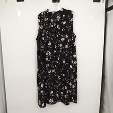 Rachel Roy Dress 2X Womens Sleeveless Ruffled Floral