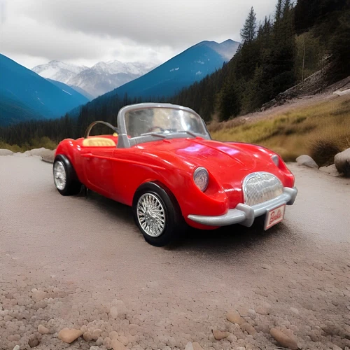 Barbie Car RED FERRARI GTS Convertible 1998 Mattel Vintage Sports Car (A)