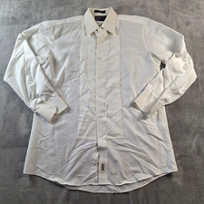 After Six Dress Shirt Men's Medium White Supra Microfibe Tuxedo Point Collar