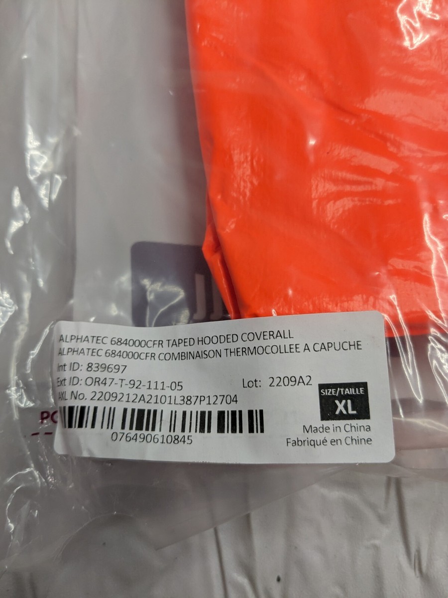 Ansell AlphaTec Fire-Retardant Coverall 4000 Size XL OR47-T
