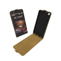 Huawei P8 Handy Tasche Flip Case Schutz HüLle Wallet Cover Etuis BäR Dont Touch