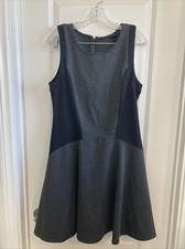 Wassino Black Gray Large Cotton - Sleeve Less Dress