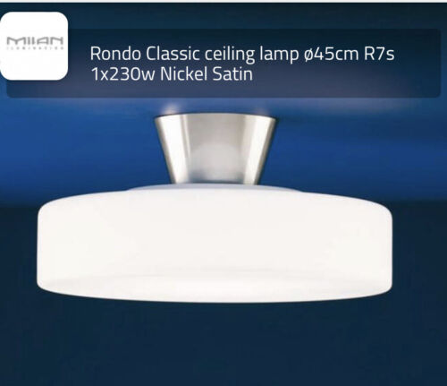 2 X Milan Iluminacion Rondo Classic Large Glass Ceiling Lamp Shade