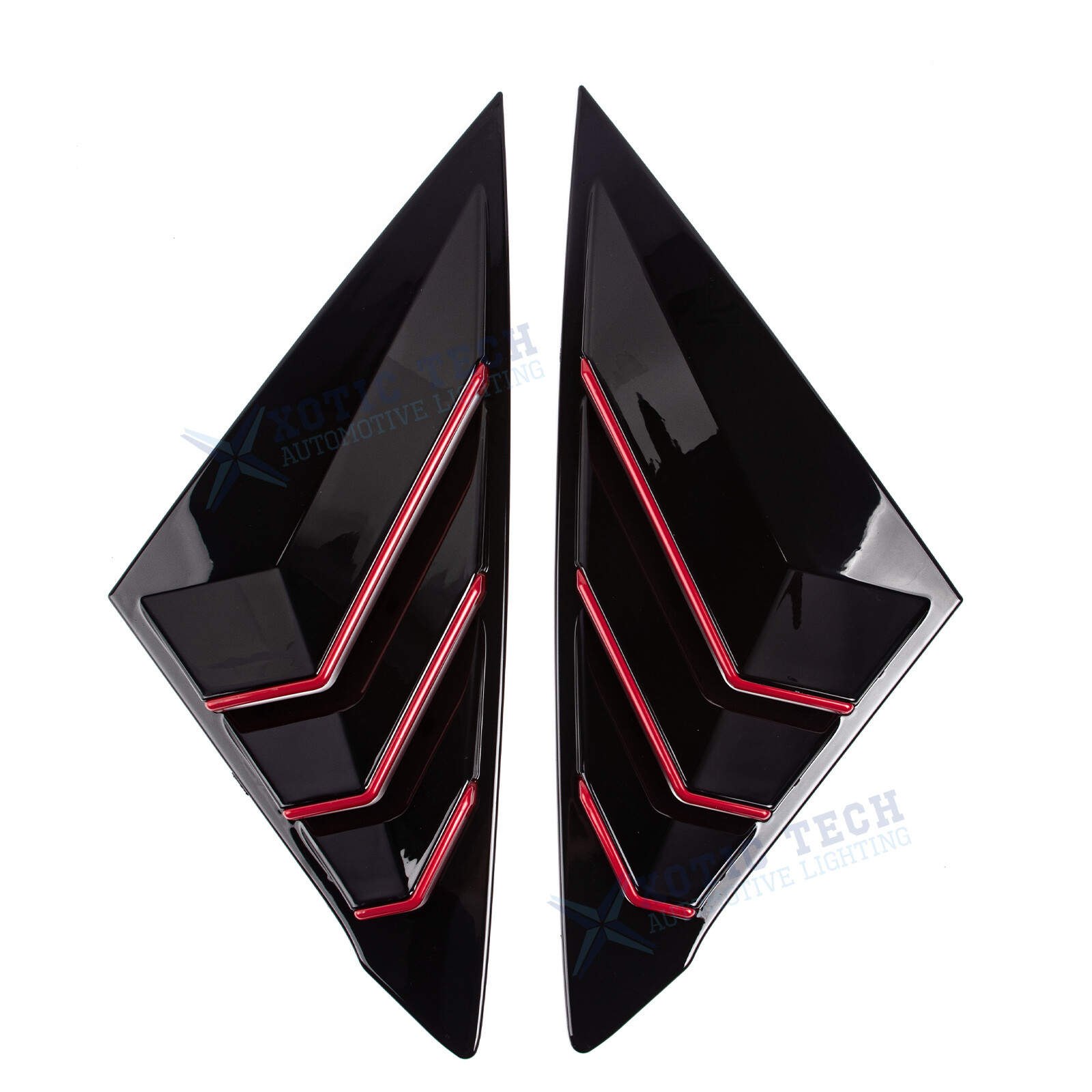 Black Rear Side Window Louvers Air Vent Scoop Shades Cover For Honda Civic 2022+