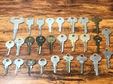 27 Vintage Antique ILCO Keys Made in USA Brass Ornate Keys