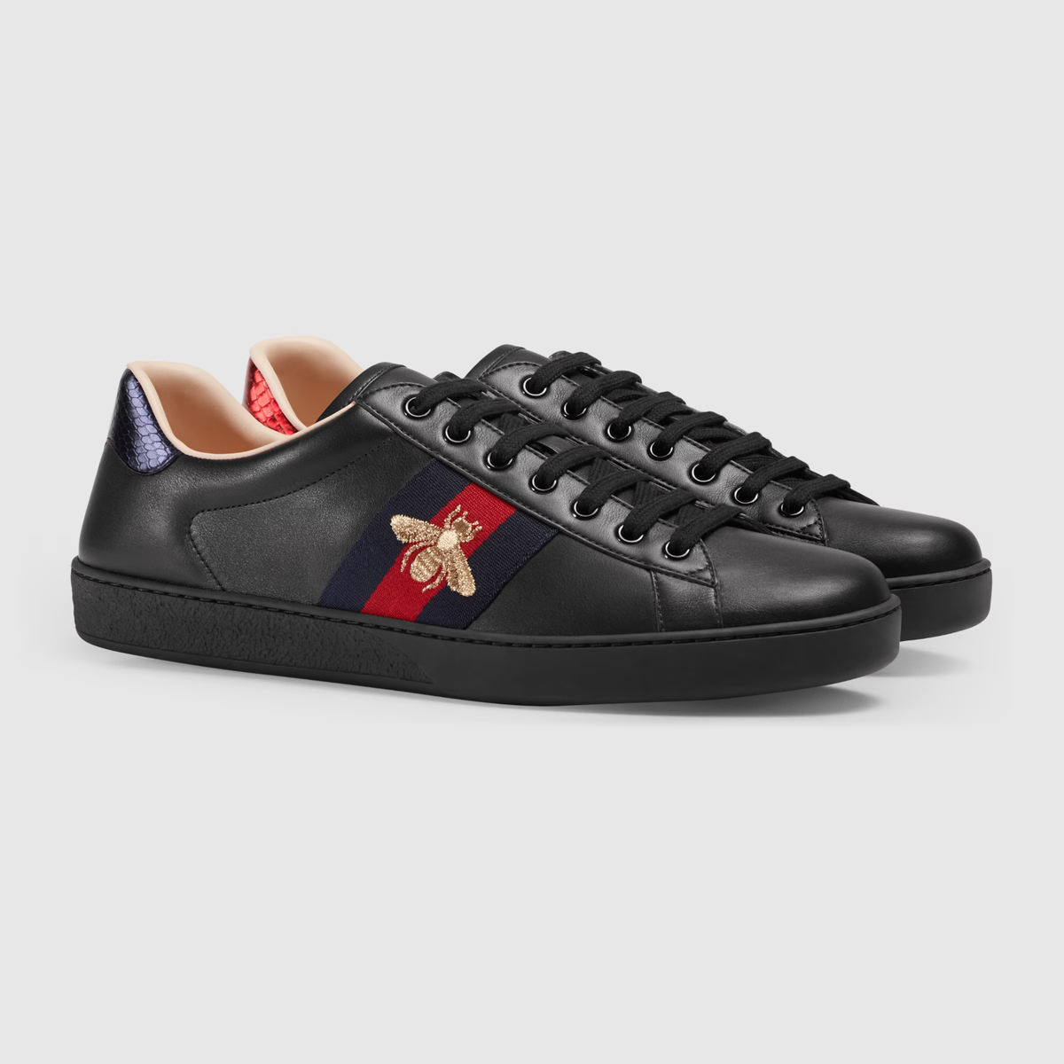 Gucci Black Ace Embroidered Sneaker | eBay