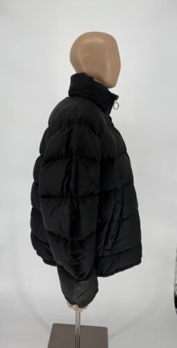 Vintage 90s First Down Puffer Jacket Full Zip Black Men’s Size L Stained - Picture 3 of 17