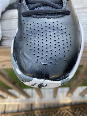 Under Armour Unisex White Black Lockdown 5 Athletic Basketball Shoes Sz M8/W9.5 Under Armour Lockdown 5  main image 3