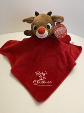 Baby  s 1st Christmas Rudolph Red Nosed Reindeer Security Blanket