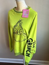 Grinch Womens Pullover Sweatshirt Sz L New Christmas Gift Green
