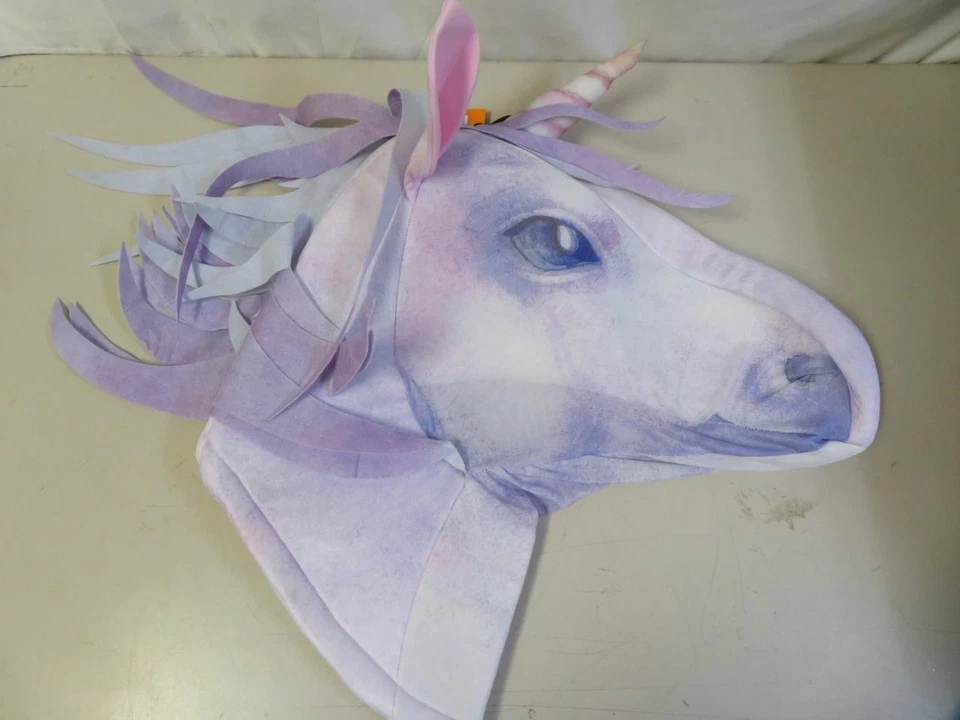 Máscara de unicornio de gran tamaño tocado disfraz de Halloween 24" púrpura adulto Foto 2 de 4