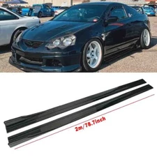 For Acura RSX DC5 2002-2006 Grossy Black 78.7" 2m Side Skirts Splitter Extension