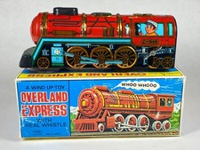Vintage Wind Up Tin Toy, Overland Express w/ Box - Yone Toys, Japan