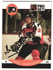 Kjell Samuelsson Autographed 1990 Pro Set  Card #222 Philadelphia Flyers