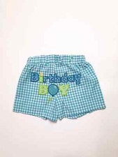 BEARINGTON Baby 1st birthday diaper cover with appliqued embroidered All cotton