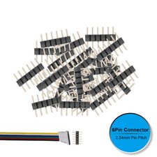 6Pin LED RGBCCT Male connector 2.54mm Pin Pitch Needle For 5050 RGBWC LED strip