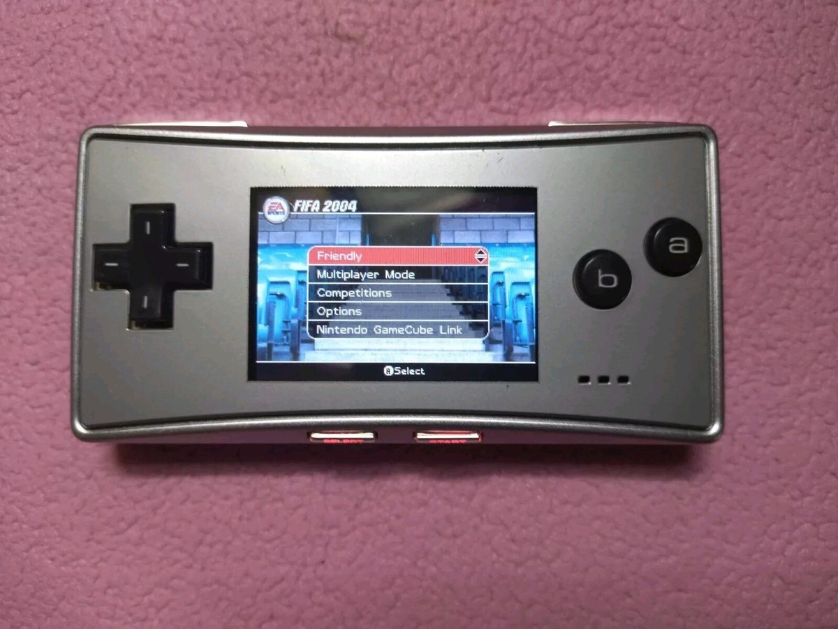 Nintendo Gameboy Micro Silver With Fifa 2004 Game In Good