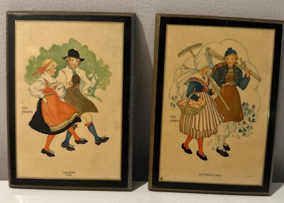 VTG 1939 NY WORLDS FAIR SOUVENIR AINA STENBERG WALL PLAQUES