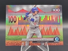 2024 Bowman Chrome Top 100 James Triantos #BTP-100 Chicago Cubs 