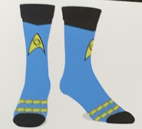 Star Trek Universe 6 Pack of Men's Crew Socks Size 8-12 Spock Kirk Enterprise - 第 10/10 張圖片