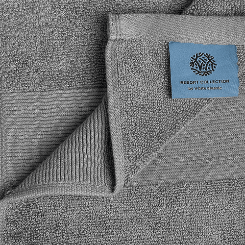 Resort Collection Soft Bath Sheet Towels 35x70 in Oversize 2 Pack Smoke Grey - Bild 4 von 6